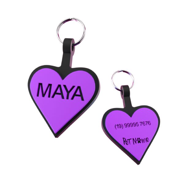 Tag Coração Roxo