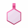 Tag Hexágono Candy Pink