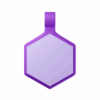 Tag Hexágono Candy Purple