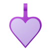 Tag Coração Candy Purple